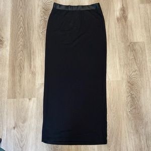 SHEIN Black Maxi Ribbed Pencil Skirt